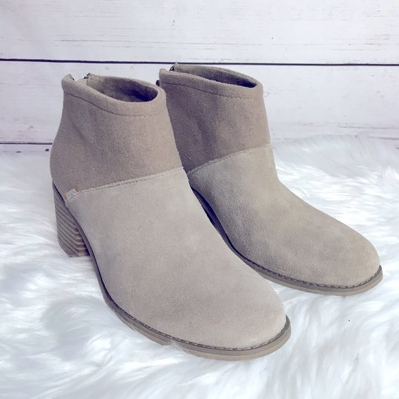 TOMS Two Tone Lacie Tan Ankle Booties SIZE 7.5 - Picture 1 of 12